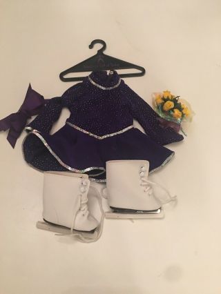 American Girl Doll Pleasant Company Tagged Purple Ice Skating Outfit