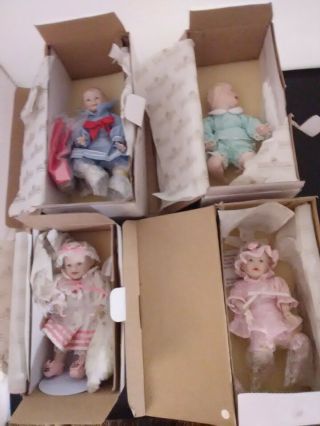 4 Ashton Drake Yolanda Bello Picture Perfect Babies Mini Dolls & Boxes