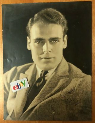 Ralph Graves Oversized Vintage 1920’s Signed Movie Star Photo Edwin Bower Hesser