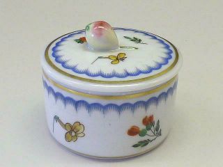 Vintage Richard Ginori Italy Porcelain Vanity Trinket Box Fruit Handle
