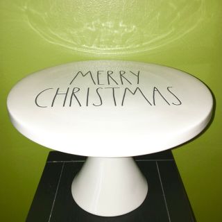 Rae Dunn Holiday Ll " Merry Christmas " Cake Stand By Magenta