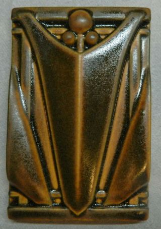 Motawi Tileworks Halsted 4 " X 6 " Art Deco Louis Sullivan Art Deco Brown