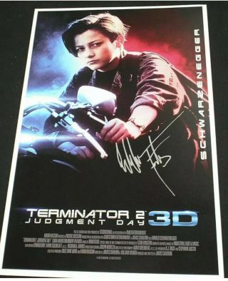 Edward Furlong Signed Terminator 2 Judgement Day 11x17 Poster Beckett Bas