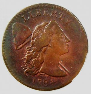 1794 Liberty Cap Large Cent 1c Coin - Certified Pcgs Vf Details - Rare Coin