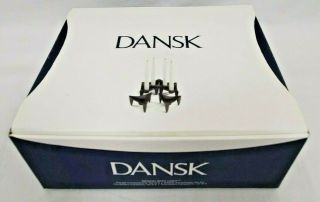 Dansk Triangle Candlelighting Candle Holders (6 Cm) Black Cast Iron Set Of 6