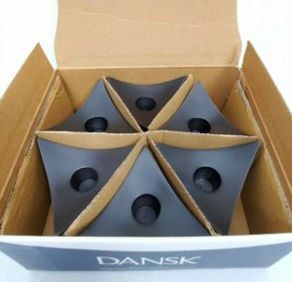 Dansk Triangle Candlelighting candle holders (6 cm) black cast iron set of 6 3