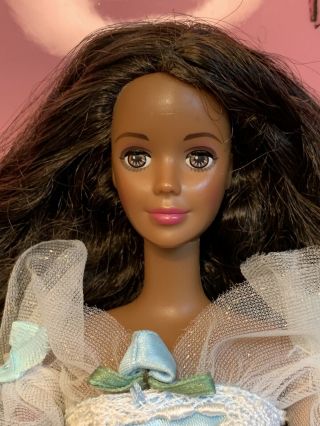 1991 Mattel Barbie African American Doll With Open Close Eyes Button On Back
