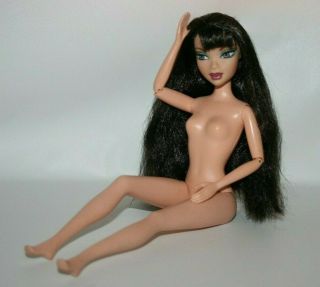 Barbie Doll Nude My Scene Nolee Brunette w Bangs & Violet Eyes Jointed Arms EUC 3