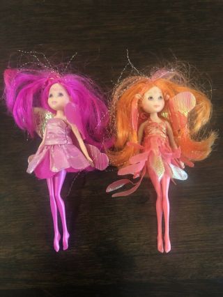 Barbie Fairytopia Petal Pixies Orange Pink Magic Of The Rainbow Dolls