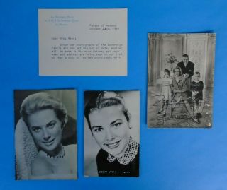 1969 Princess Grace Kelly Of Monaco Form Letter And Photos To A Fan