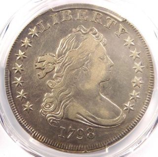 1798 Draped Bust Silver Dollar $1 Bb - 121 - Certified Pcgs Vf Detail - Rare Coin