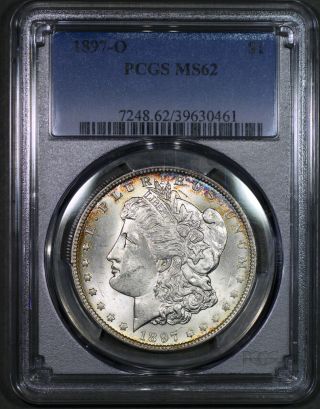 1897 - O Morgan Dollar $1 Pcgs Ms62 - Looks Undergraded