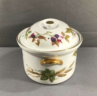 Royal Worcester Fine Porcelain Evesham Gold Oval Casserole Dish Shape 24 Size 4 2