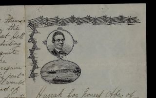 1860 Chicago,  IL - ABE LINCOLN LETTERHEAD,  Big Tornado & Mormons - AWESOME FIND 2