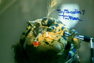 Tim Rose Signed Autograph Star Wars In Person 8x12 With Sy Snootles