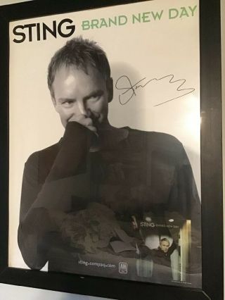 Sting - Day Cd Poster Autographed / Signed & Framed The Police