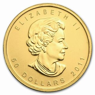 2013 Canada Gold Maple Leaf 1 Oz $50 - Brilliant Uncirculated