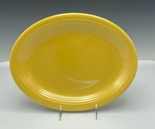Vintage Fiesta Oval Serving Platter Plate 12 1/2 " Fiestaware Yellow