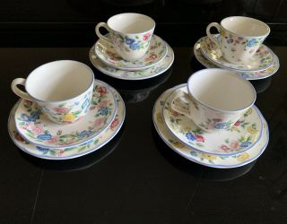 Laura Ashley Hazelbury tea cups plates lunch set four place settings chinA VGC 2