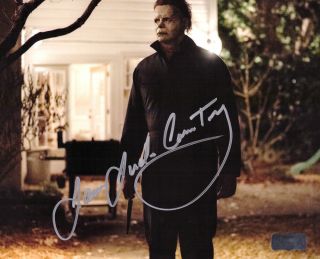 James Jude Courtney " Michael Myers " Signed Halloween 8x10 Photo - House With Knife
