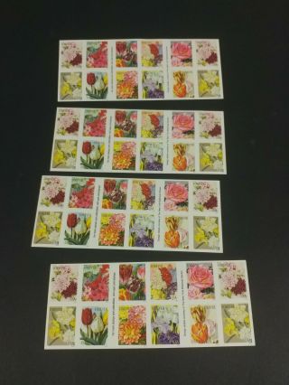 Botanical Art 80 Forever Us Stamps Imperf Uncut Press Sheet Convertible Booklet