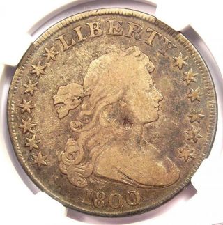 1800 Draped Bust Silver Dollar $1 - Certified Ngc Fine Details - Rare Coin