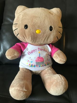 Build - A - Bear Brown Plush Hello Kitty Cat Stuffed Animal Toy 18”