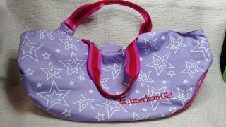 American Girl 2 Doll Carrier Tote Bag Purple Stars 200130