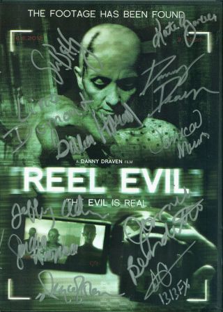 Reel Evil Signed Blu Ray (jessica Morris,  Danny Draven,  12 More) Auto Autograph