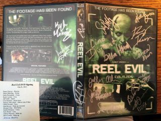 REEL EVIL signed Blu ray (Jessica Morris,  Danny Draven,  12 more) auto autograph 2
