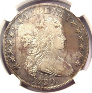 1799 Draped Bust Silver Dollar $1 Coin Bb - 161 B - 11 - Ngc Vf Detail - Rare