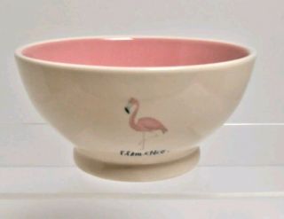 Rae Dunn By Magenta 4 Small Cereal Soup Bowl Flamingo Flamenco Image Pink Inside