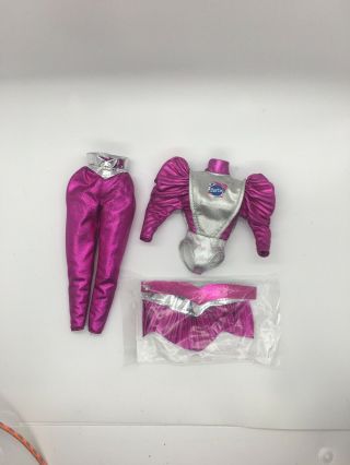 Astronaut Barbie Doll 1985 Superstar Era Pink Lame Pants Top Skirt Belt