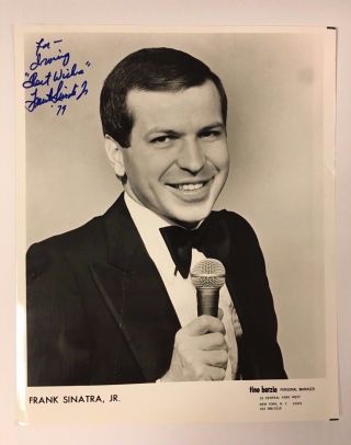 Frank Sinatra Jr Hand Signed B&w Photo Autograph Signature 1983 Deceased
