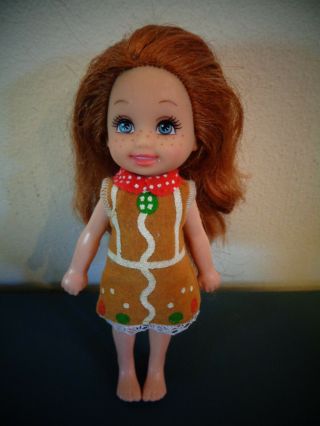 2006 Mattel Barbie Kelly Friend Doll Christmas Gingerbread Girl