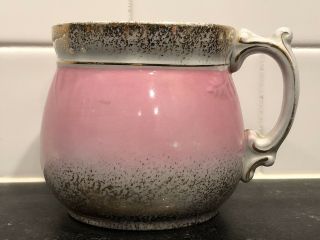 Vintage/antique Royal Ironstone Shaving Bowl Pink W/ Gold Sponging