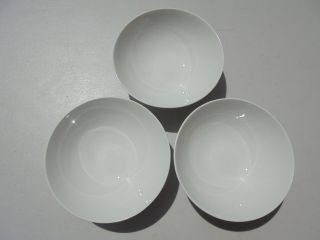 3 Crate & Barrel Elements By Culinary Arts White Coupe Cereal Bowls 6 1/2 "