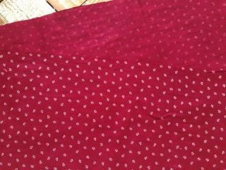 Back In Time Textiles Antique 1890 Claret calico Fabric grt 4 dolls quilting 2