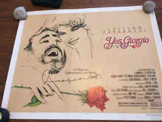 Luciano Pavarotti Yes Giorgio Autographed Movie Poster 1982