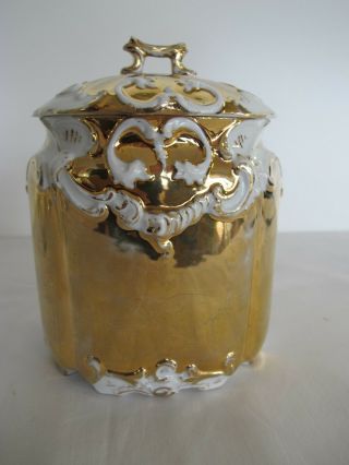 Rare Antique French Porcelain Canister Circa 1900 Marked And Numbered