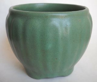 Vintage Zanesville Pottery Matte Green 0 Jardiniere