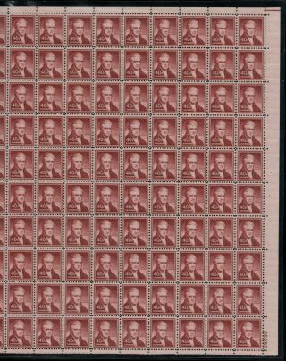 Us Scott 1050,  40c Stamp John Marshall Sheet Of 100 Mnh Og Wet Print Xf