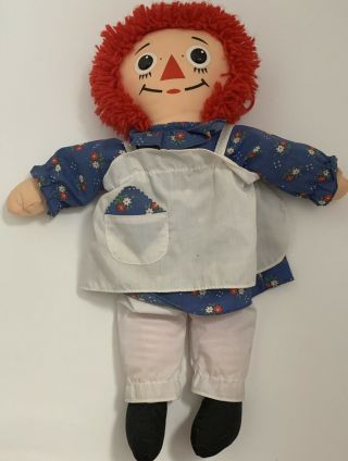 Vintage 12 " Raggedy Ann Doll 1987,  1989 Doll Heart Playskool D2