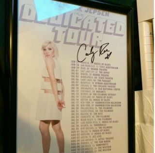 Carly Rae Jepsen Signed Autographed Dedicated Tour Vip Poster