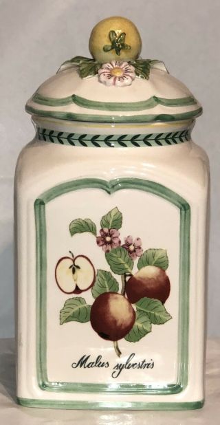 Villeroy & Boch French Garden Charm Large Canister Apples Faience