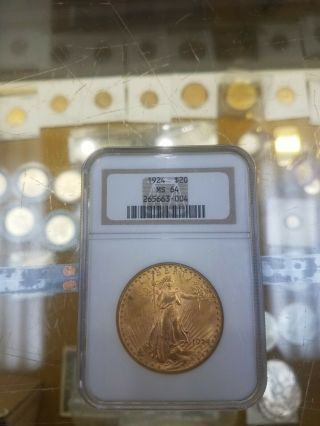 1924 $20 Gold St.  Gaudens Gold Coin Ngc Ms64