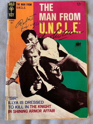 Robert Vaughn And David Mccallum Autographed Man From Uncle 1968 Comic Book
