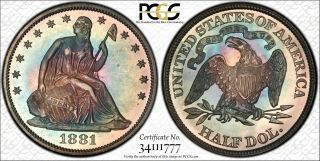 1881 50c Seated Liberty Half Dollar Pcgs Pr67,  Top Pop,  Finest Proof