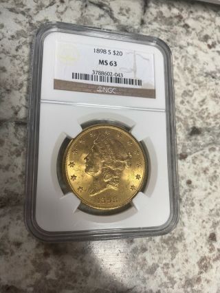 1898 - S $20 Liberty Gold Double Eagle Ngc Ms63