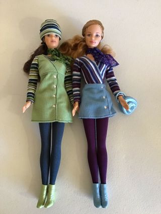 Mattel Barbie Blue Green Corduroy Cool Dolls Mackie Face 90’s